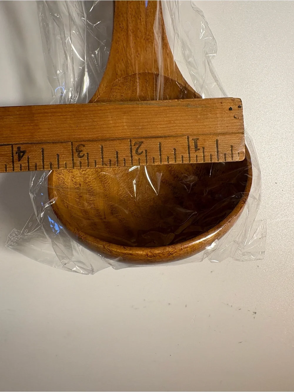 Classic Wooden Serving Ladle - Warm Brown Finish